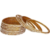 Somil Designer Set Of Bangle For Party And Daily Use, Glass, Ornamented-DK81 - None