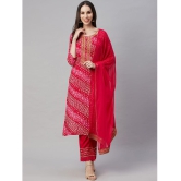 AMIRA'S INDIAN ETHNICWEAR - Pink Straight Rayon Women's Stitched Salwar Suit ( Pack of 1 ) - None