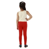 Kids Cave - Red Cotton Blend Girls Leggings ( Pack of 1 ) - None