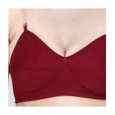 TCG - Maroon Cotton Blend Non Padded Womens Everyday Bra ( Pack of 2 ) - None