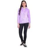 PPTHEFASHIONHUB Faux Fur Womens Non Hooded Sweatshirt ( Purple ) - None