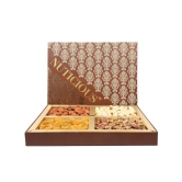 NUTICIOUS -Brown Dry Fruit Gift Box 600 gm Assorted Dry Fruits Rosted Almonds,Cashews, Raisins,Immunity Food ,