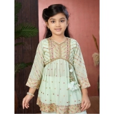 Aarika Sea Green Georgette Girls Kurta and Sharara Set ( Pack of 1 ) - None