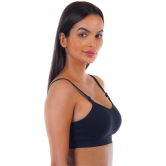 Sona Womens Comfortable Sports Bra 016-XL / BLACK / Cotton