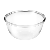 Treo By Milton Glass Solid Mixing Bowl, 1500ml, Transparent | Microwave Safe | Cookies Bowl | Serving Bowl | Ice cream Bowl | Fruit Bowl | Veggies Bowl - Transparent