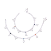 AanyaCentric - Silver Anklets ( Pack of 1 ) - Silver