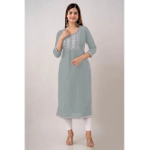 Kapadia - Grey Rayon Womens Straight Kurti ( Pack of 1 ) - None