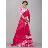 Apnisha Georgette Embellished Saree With Blouse Piece - Pink ( Pack of 1 ) - Pink