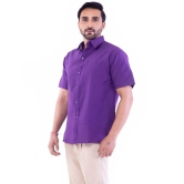 DESHBANDHU DBK Cotton Blend Regular Fit Half Sleeves Mens Formal Shirt - Purple ( Pack of 1 ) - None