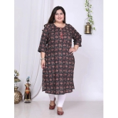 Swasti Cotton Printed Straight Womens Kurti - Black ( Pack of 1 ) - None