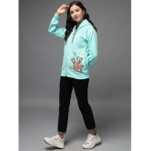 eWools.in Cotton Blend Women''s Hooded Sweatshirt ( Green ) - None