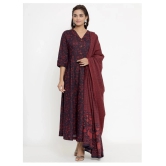 miravan Maroon Cotton Anarkali Kurti - - 3XL