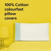 Colour Accent 100% Cotton Bed Pillow Cover | Single Beige