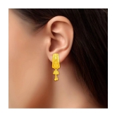 LUV FASHION Golden Drop Earrings ( Pack of 1 ) - Golden