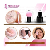 Majestique 2Pcs Set Powder Puff & Mushroom Head Sponge With Case, Makeup Foundation Sponge