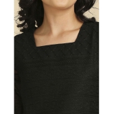 gufrina Black Georgette Womens Regular Top ( Pack of 1 ) - None