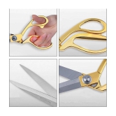 Professional Golden Steel Tailoring Scissors For Cutting Heavy Clothes Fabrics 9.5