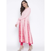 Women Pink Printed Anarkali Kurta