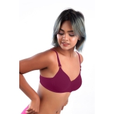 Women Hug Padded Bra Wine