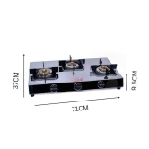 HOMESTONE CROWN MONARCH STYLISH 3 BURNER STAINLESS STEEL STOVE WITH SQUARE PAN SUPPORT
