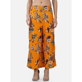 Women Floral Printed Flared Crepe Palazzos