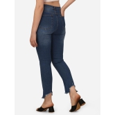 Dark Blue Women Denim Jeans-XL