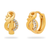 LUV FASHION Golden Huggies Earrings ( Pack of 1 ) - Golden