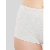 ILRASO - Grey Cotton Solid Women's Boy Shorts ( Pack of 1 ) - None