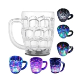 De Ultimate Crystal 7 LED Light Mug Tea Cup 1 Pcs (200) ml - Transparent