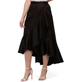 Smarty Pants Satin A-Line Skirt - Black Single - 30