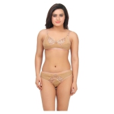 TCG Beige Lace Bra & Panty Set - 34