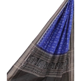 Blue Black Sambalpuri Handwoven Single Ikat Cotton Dupatta