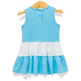 Juscubs Blue Cotton Girls Fit And Flare Dress ( Pack of 1 ) - None