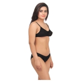 TCG Black Lace Bra & Panty Set - 32