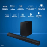 SAMSUNG SOUNDBAR 2.1 410 WATTS HW B550 XL BLACK