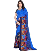 LEELAVATI - Multicolor Georgette Saree With Blouse Piece ( Pack of 1 ) - Multicolor