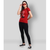 Fabflee Cotton Red T-Shirts - Single - 2XL