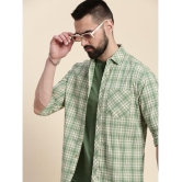 Dillinger 100% Cotton Regular Fit Checks Full Sleeves Mens Casual Shirt - Green ( Pack of 1 ) - None