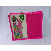 Jute Bag Pink Color