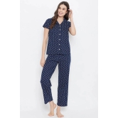 Clovia Blue Cotton Womens Nightwear Nightsuit Sets ( Pack of 2 ) - None