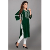 Kapadia - Green Rayon Women''s Straight Kurti ( Pack of 1 ) - None