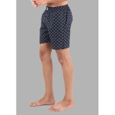 Navy Cotton Mens Boxer- ( Pack of 2 ) - None