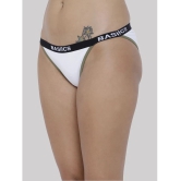 BASIICS By La Intimo - White BCPBR09 Cotton Lycra Solid Womens Bikini ( Pack of 1 ) - None