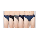 Pack of 5 Dollar Bigboss Assorted Solid Cotton Blend Men Brief - 110