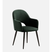 RAMS DINING AND ARM CHAIR DARK GREEN  WITH BLACK-Dark Green