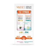 VLCC Vitamin C & Mulberry Serum Facewash  - 150 ml to Reduce Blemishes & Brighten for AM | with Free Hyaluronic Acid & Aloe Vera Serum Facewash  - 150 ml to Strengthen Skin Barrier for PM (B1