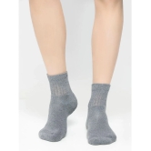 Jockey 7036 Men Compact Cotton Terry Ankle Length Socks - Mid Grey Melange - Grey Melange