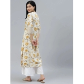 Divena - Off White Cotton Flex Womens Straight Kurti ( Pack of 1 ) - None