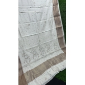 Saree-white / Pure Banarsi silk / Saree