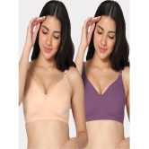 IN CARE LINGERIE - Multicolor Cotton Blend Lightly Padded Women's Everyday Bra ( Pack of 2 ) - None